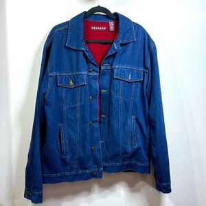 (E1) NEVADA Vintage Men's Fleece Lined Trucker Denim Jacket Size L/G